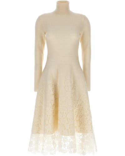 Rochas Lace Knit Dress - Natural