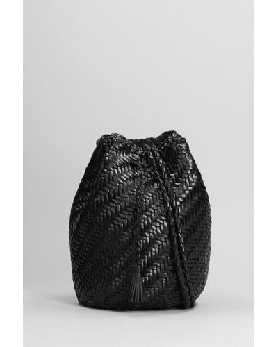 Dragon Diffusion Pompom Double Hand Bag - Black