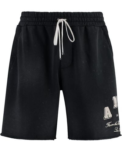 Amiri Cotton Bermuda Shorts - Black