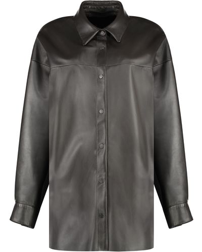 Salvatore Santoro Leather Jacket - Gray