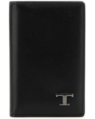 Tod's Leather Card Holder - Black