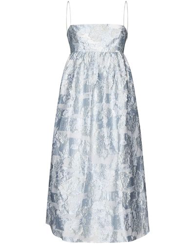 Stine Goya Darya Lame' Brocade Midi Dress - Blue
