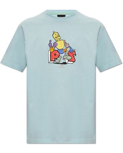 PS by Paul Smith Ps Printed T-Shirt - Blue