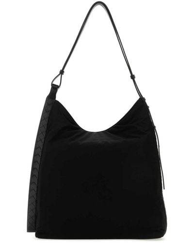 Bottega Veneta Black Fabric Shoulder Bag