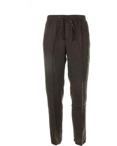 Altea Linen Pants With Drawstring - Gray