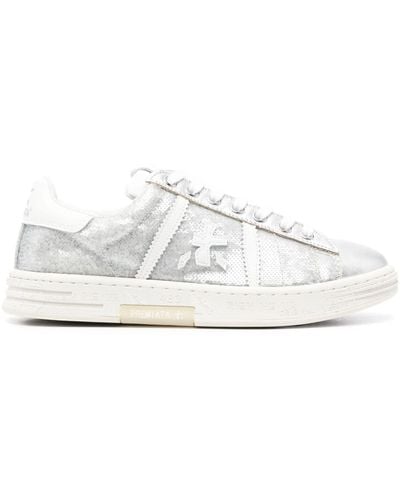 Premiata Leather Russell Trainers - White