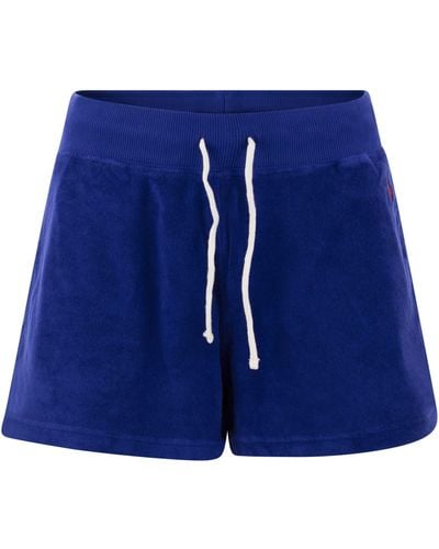 Polo Ralph Lauren Sponge Shorts With Drawstring - Blue