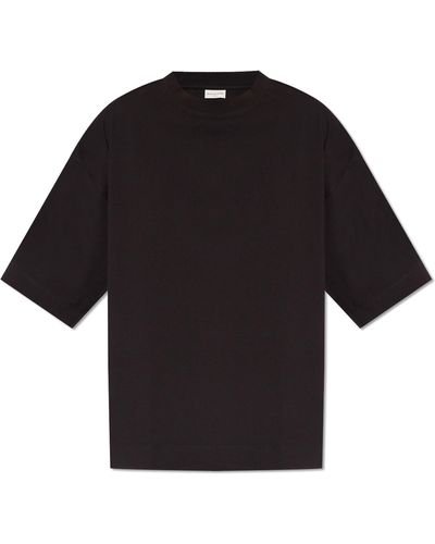 Dries Van Noten Cotton T-Shirt - Black