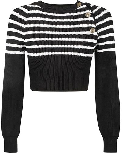 Philosophy Di Lorenzo Serafini Ribbed Cropped Sweater - Black