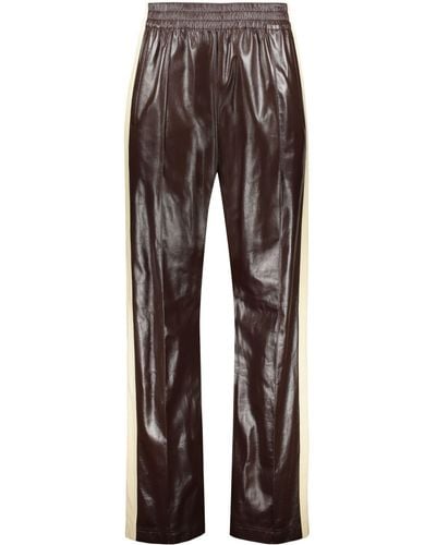 Bottega Veneta Leather Pants - Brown