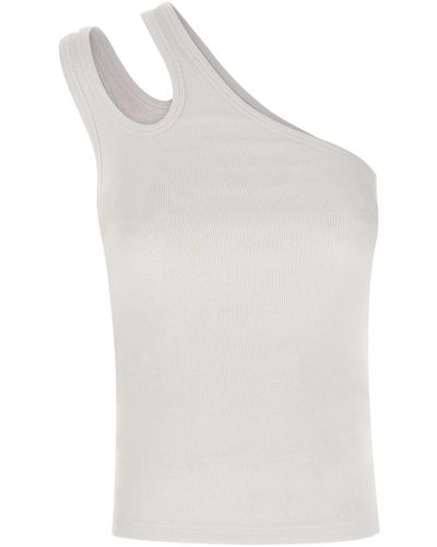REMAIN Birger Christensen Cotton Jersey Top - White