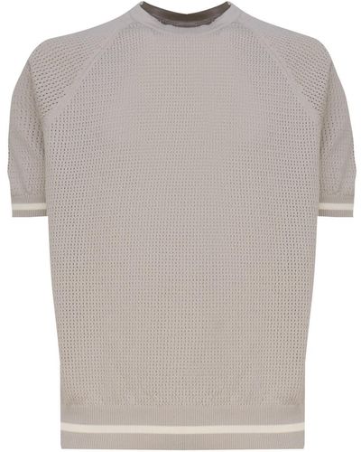 Eleventy Knitted T-Shirt - Gray