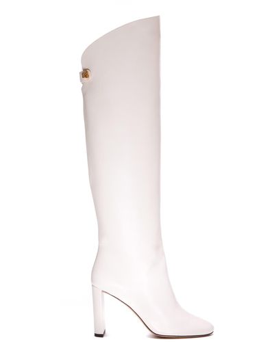 Maison Skorpios Adriana Pump Boots - White