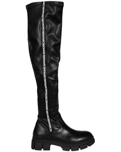 Karl Lagerfeld Over-The-Knee Boots - Black