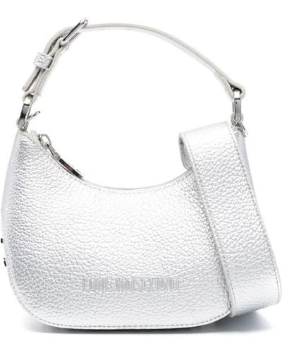 Love Moschino Laminated Shoulder Bag - White