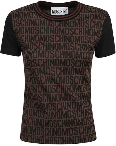 Moschino Top With Logo - Black