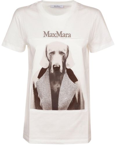 Max Mara Graphic Printed Crewneck T-shirt - White