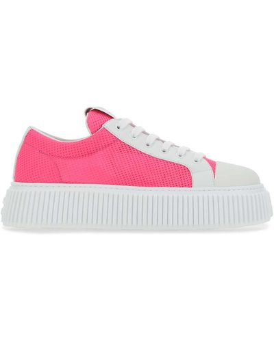 Miu Miu Two-Tone Mesh Trainers - Pink