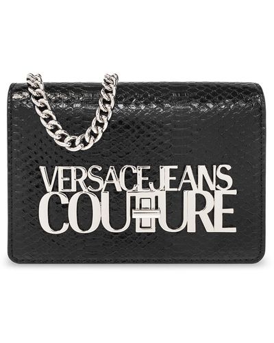 Versace Jeans Couture Shoulder Bag With Logo - Black