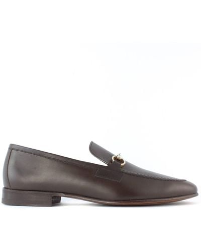 BERWICK  1707 Leather Loafer - Brown