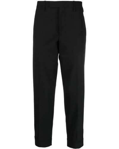 Neil Barrett Barrett Nb Metallic Plate Slim Regular Rise Trousers Clothing - Black