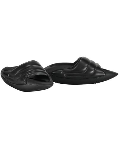 Balmain Leather Slides - Black
