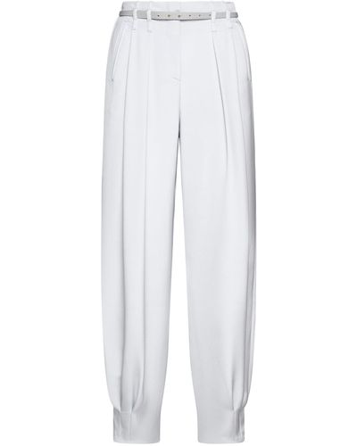 Straight-leg trousers in stretch viscose cady