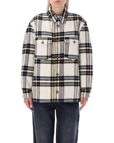 Isabel Marant Every Checked Padded Jacket - Multicolor