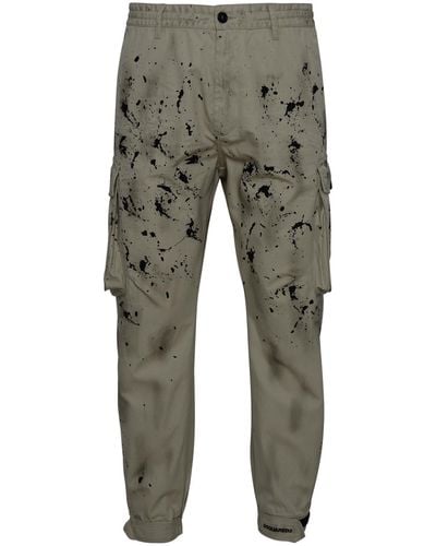 DSquared² Beige Cotton Pants - Gray