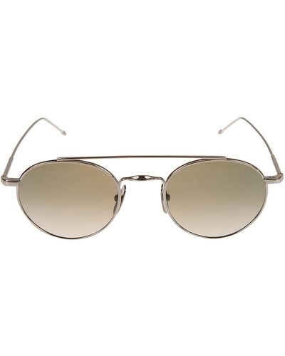 Thom Browne Top Bar Detail Round Frame Sunglasses - Multicolor