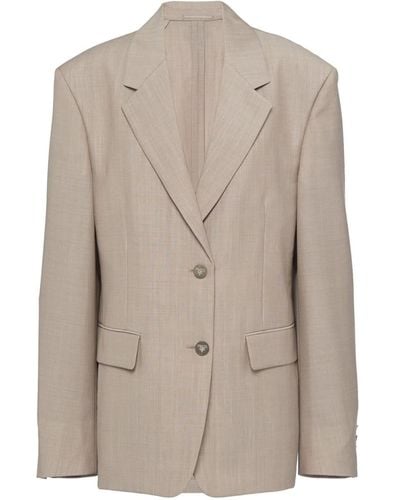 Prada Wool Blazer Jacket - Brown