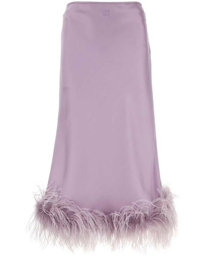 Miu Miu Lilac Satin Skirt - Purple