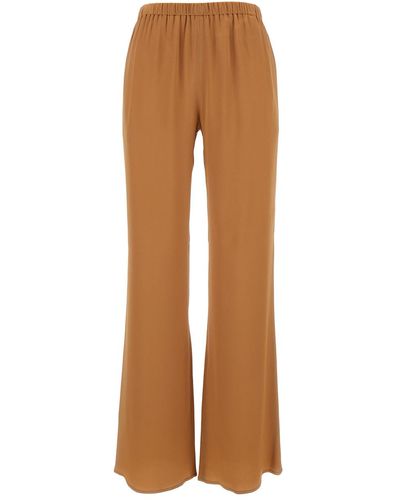Antonelli Loose Trousers With Elastic Waistband - Brown