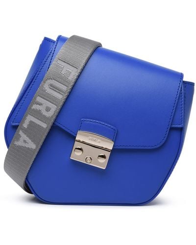 Furla Metropolis Prisma Leather Blend Bag - Blue