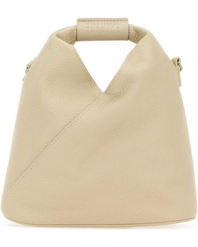 MM6 by Maison Martin Margiela Sand Leather Japanese Classic Handbag - Natural