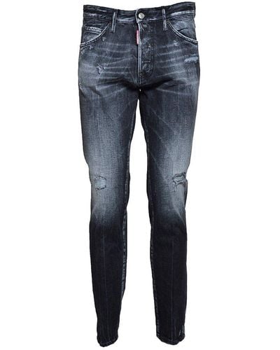 DSquared² Cool Guy Distressed Slim-leg Jeans - Blue