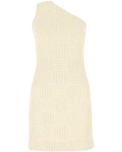Bottega Veneta Ivory Terry Fabric Mini Dress - White
