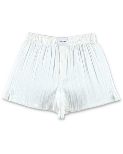 Calvin Klein Pajama Shorts - White