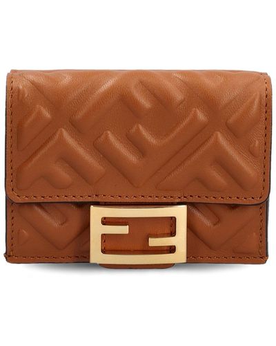 Fendi Baguette Micro Trifold - Brown