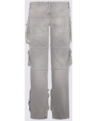 The Attico Cotton Essie Cargo Jeans - Grey