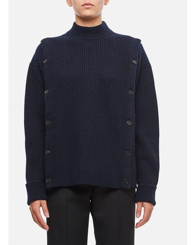 Setchu Button Sweater - Blue