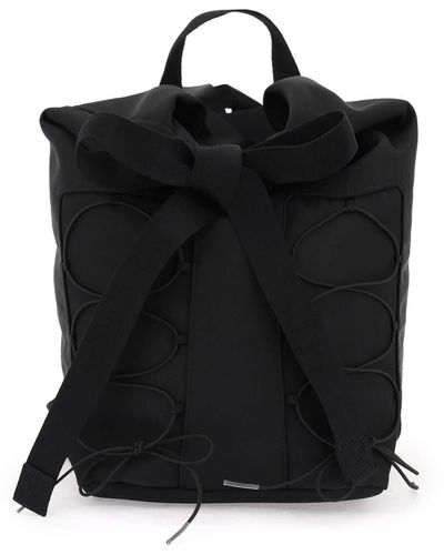 Simone Rocha Military Backpack With Bow And Beads - Black