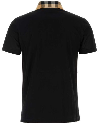 Burberry Piquet Polo Shirt - Black