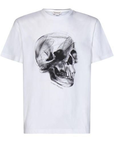 Alexander McQueen Logo-print Cotton-jersey T-shirt - White