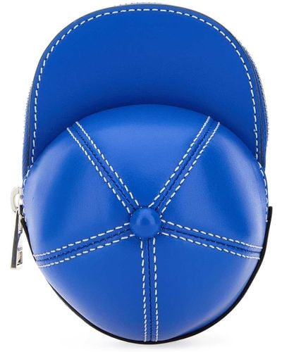 JW Anderson Leather Mini Cap Crossbody Bag - Blue