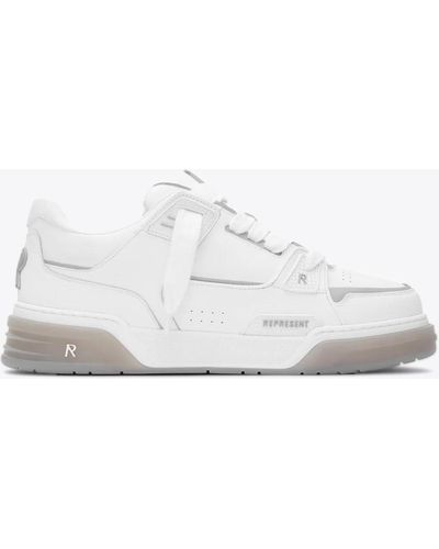 Represent Studio Trainer Leather Low Chunky Trainer - White