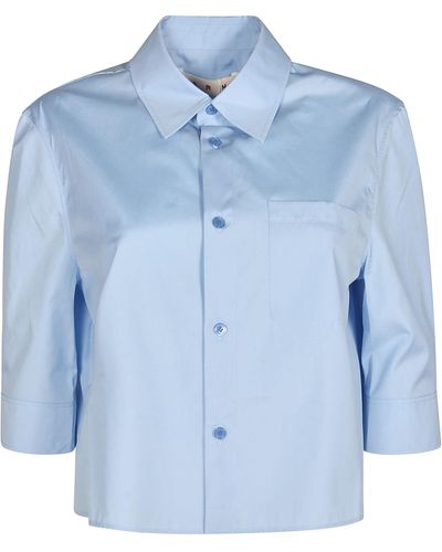 Marni Cropped Shirt - Blue