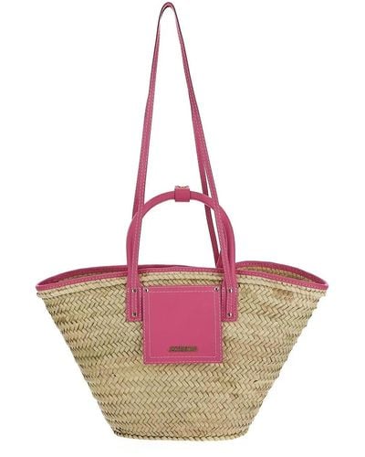 Jacquemus Le Panier Soli Beach Basket Bag - Pink