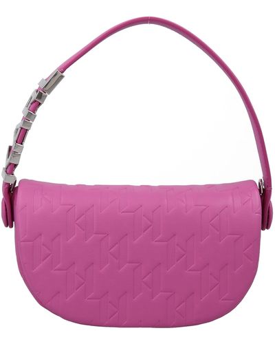 Karl Lagerfeld 'K/Swing Sm Baguette' Handbag - Purple