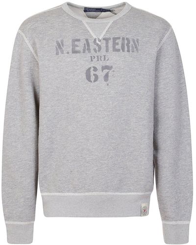 Ralph Lauren Crewneck Long-Sleeved Sweatshirt - Grey
